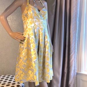 Moschino metallic yellow silver dress 10